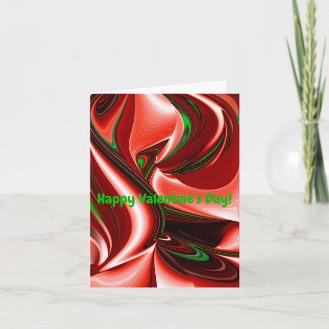 The spirit of Love and Hope Abstract 3D Rainbowart Holiday Card (Front)