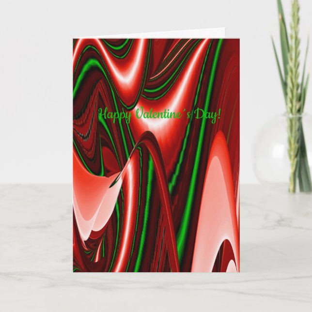 The spirit of Love and Hope Abstract 3D Rainbowart Holiday Card (Front)