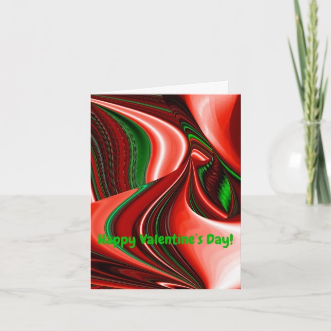 The spirit of Love and Hope Abstract 3D Rainbowart Holiday Card (Front)