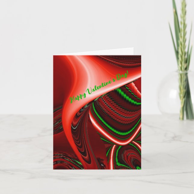 The spirit of Love and Hope Abstract 3D Rainbowart Holiday Card (Front)