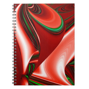 The spirit of Love and Hope Abstract 3D Rainbowart Notebook