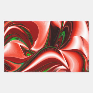 The spirit of Love and Hope Abstract 3D Rainbowart Rectangular Sticker