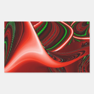 The spirit of Love and Hope Abstract 3D Rainbowart Rectangular Sticker