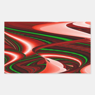 The spirit of Love and Hope Abstract 3D Rainbowart Rectangular Sticker