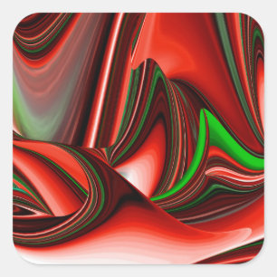 The spirit of Love and Hope Abstract 3D Rainbowart Square Sticker