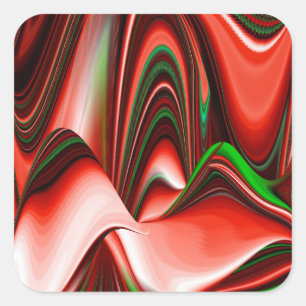 The spirit of Love and Hope Abstract 3D Rainbowart Square Sticker