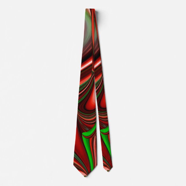 The spirit of Love and Hope Abstract 3D Rainbowart Tie (Front)