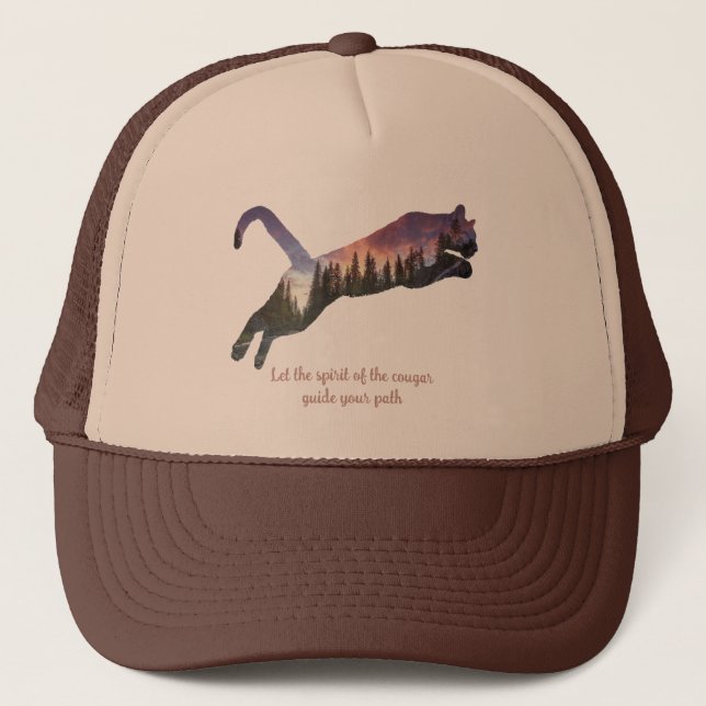 The Spirit of the Cougar: A Guide to Courage  Trucker Hat (Front)