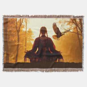 The spirit of the Eagle Throw Blanket