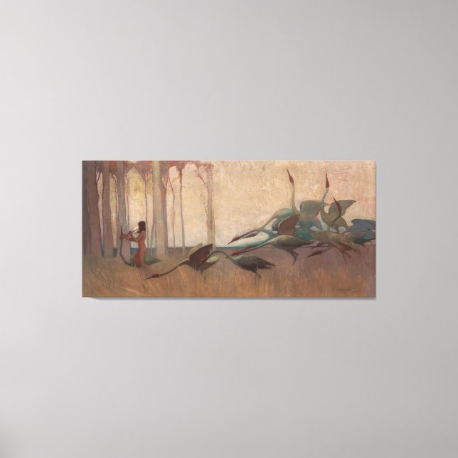 The Spirit of the Plains by Sydney Long (1914) Canvas Print (Front)