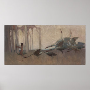 The Spirit of the Plains Sydney Long Mythology  Poster