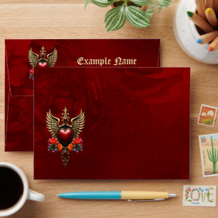 The spirit of the wonderful vintage style. envelope