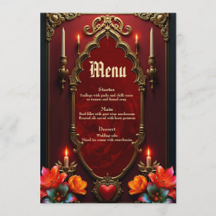 The spirit of the wonderful vintage style menu