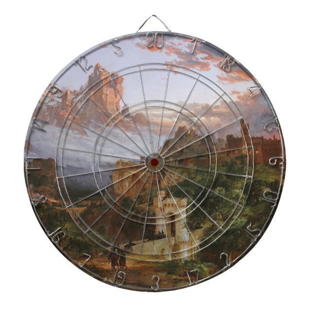 The Spirit of War (Battle at a Mediaeval Castle) Dartboard (Front)