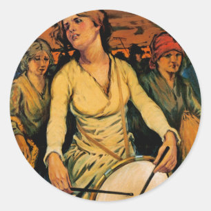 The Spirit of Woman Power Classic Round Sticker