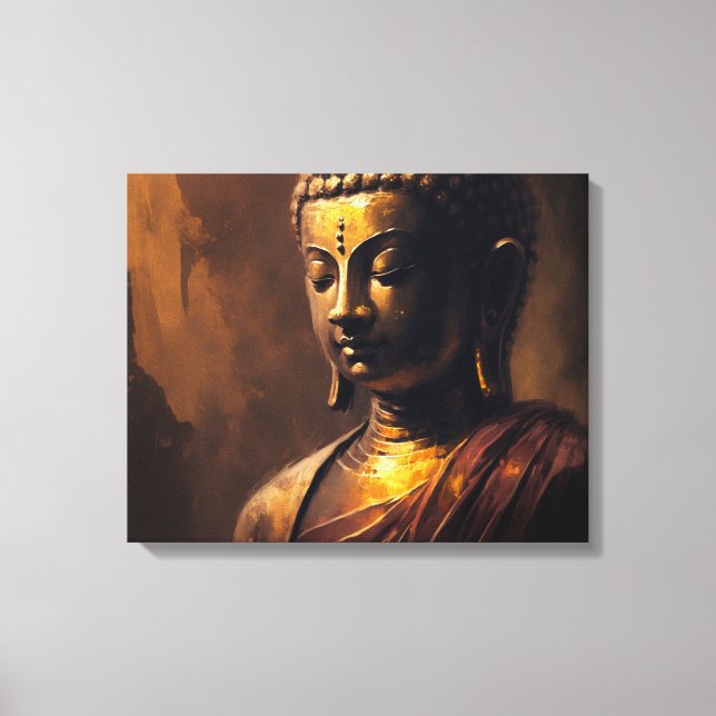 The Spiritual Aura of Buddha: An Emotional Classic Canvas Print (Front)