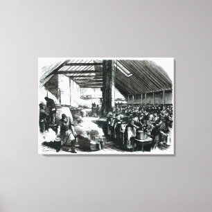 The Spitalfields Soup Kitchen, 1867 Canvas Print