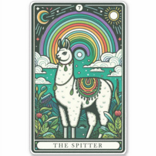 The Spitter Llama Tarot Card