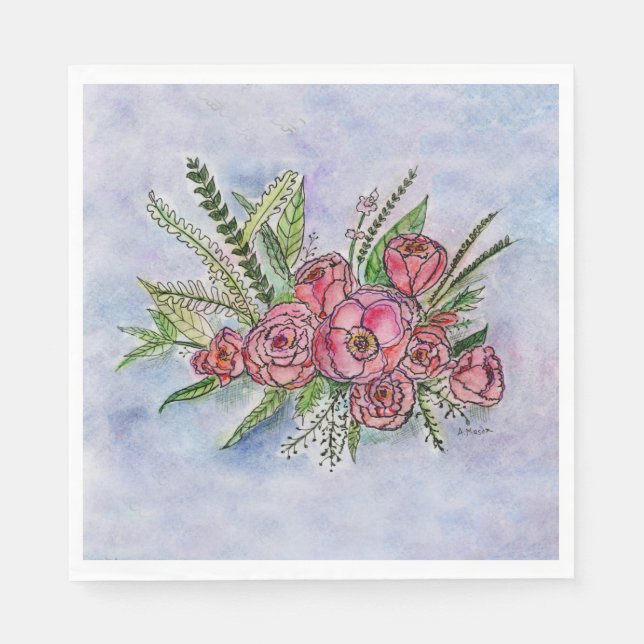 The Splendour of Roses Napkin (Front)