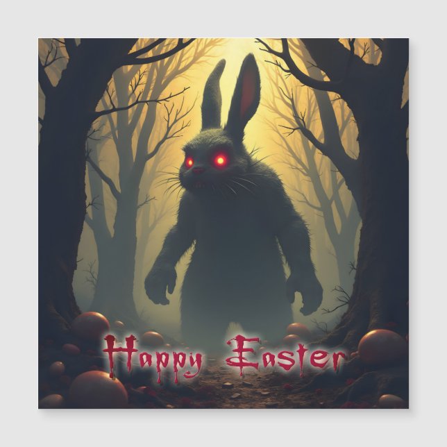 The Spooky Easter Bunny in the Shadowy Forest (Front)