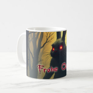 The Spooky Easter Bunny in the Shadowy Forest Coffee Mug