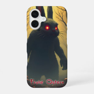 The Spooky Easter Bunny in the Shadowy Forest iPhone 16 Case