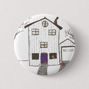 The Spooky House 6 Cm Round Badge