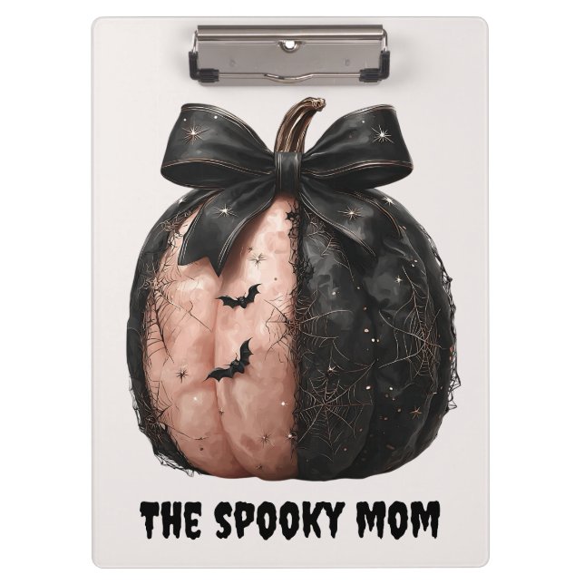 The Spooky Mum Halloween Pumpkin Clipboard (Front)