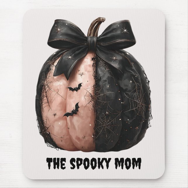 The Spooky Mum Halloween Pumpkin Mouse Mat (Front)