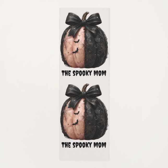 The Spooky Mum Halloween Pumpkin Yoga Mat (Front)