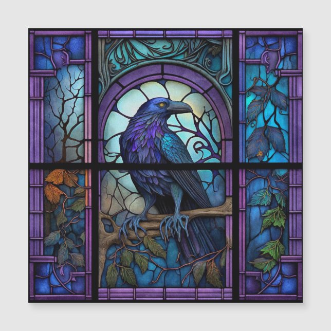 The Spooky Raven Stained Glass (Front)