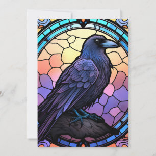 The Spooky Raven Stained Glass Invitation