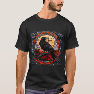 The Spooky Raven Stained Glass T-Shirt