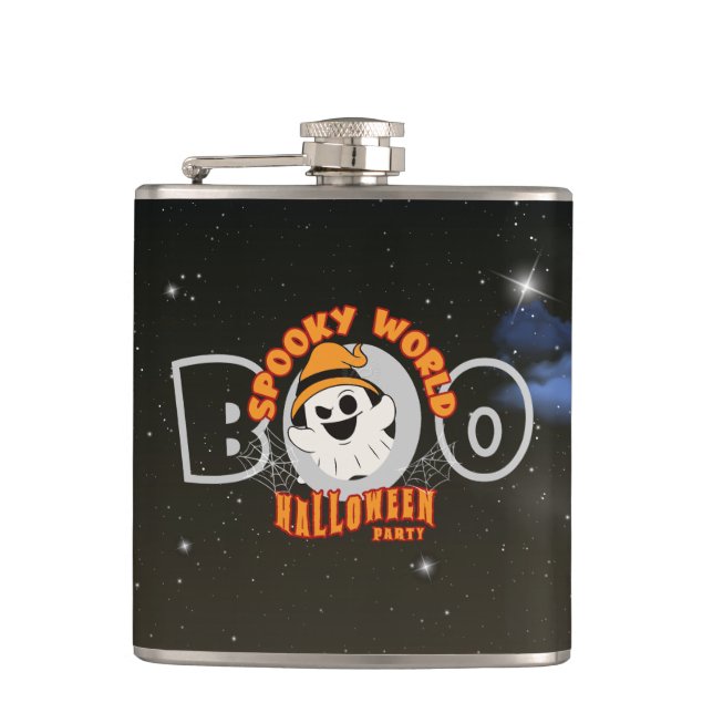 The Spooky World of Halloween |  Hip Flask (Front)