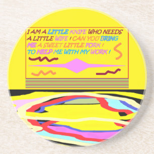 The Spoon Falls In Love With The Ladle and knife   Coaster