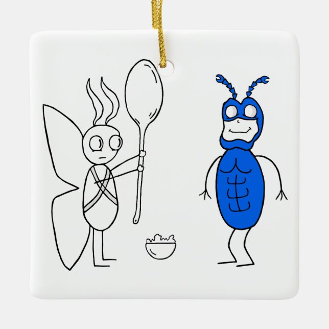 The SPOOOOOOOONNNN Is Too Big Ceramic Ornament (Front)