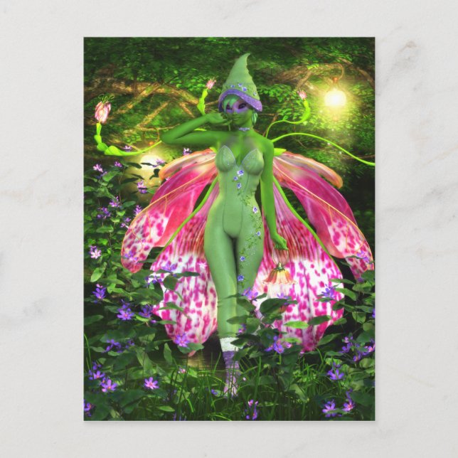 The Sprightly Orchid Faerie Postcard (Front)