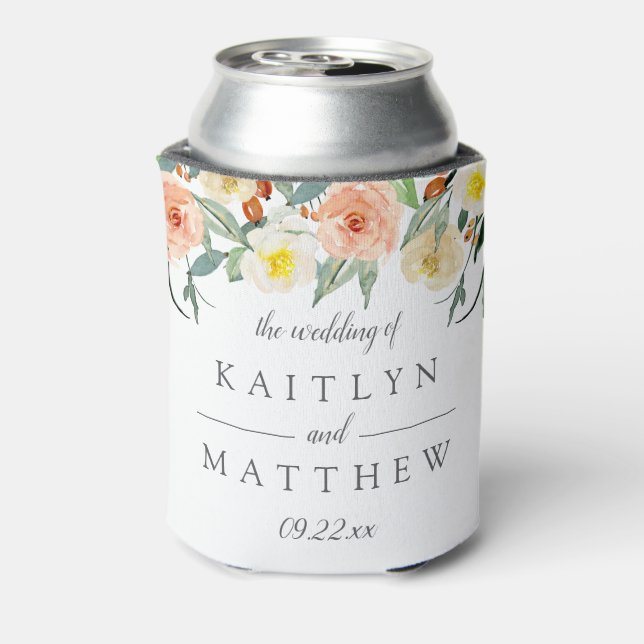 The Spring Blossoms Wedding Collection Can Cooler (Can Back)