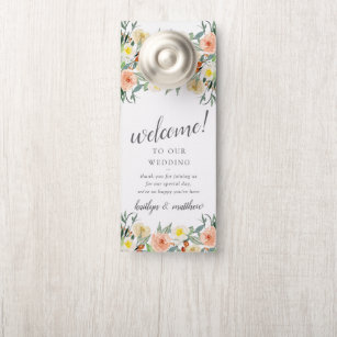 The Spring Blossoms Wedding Collection Door Hanger