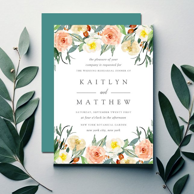 The Spring Blossoms Wedding Collection Rehearsal Invitation (Creator Uploaded)