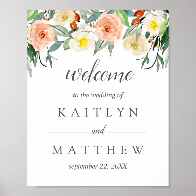 The Spring Blossoms Wedding Collection Welcome Poster (Front)