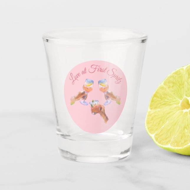 The Spritz Squad | Aperol Bachelorette Party Theme Shot Glass (Front)