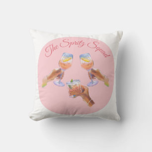 The Spritz Squad   Bachelorette Party Bridal Squad Cushion