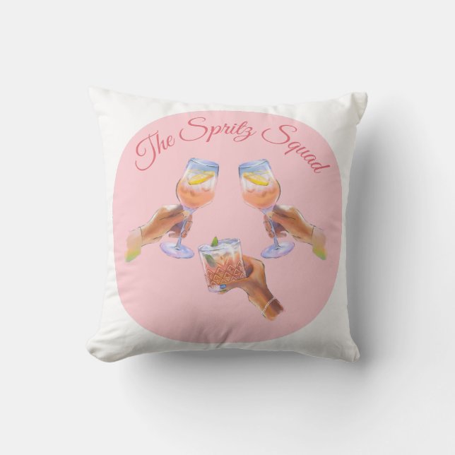 The Spritz Squad | Bachelorette Party Bridal Squad Cushion (Front)