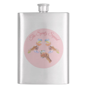 The Spritz Squad Bachelorette Party Bridal Squad Hip Flask