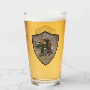 The Sprocker Spaniel , Gun dog art      Glass