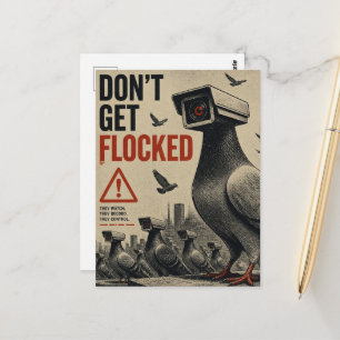 The Spy Pigeons Dystopia Vintage Postcard