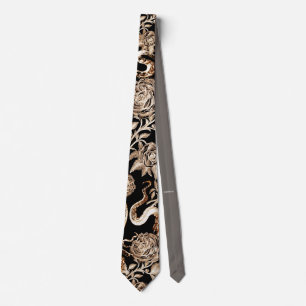 The Squid and the Rose Sepia Tie