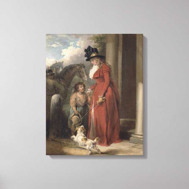 The Squire's Door, c.1790 (oil on canvas) Canvas Print (Front)