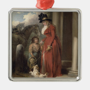 The Squire's Door, c.1790 (oil on canvas) Metal Tree Decoration